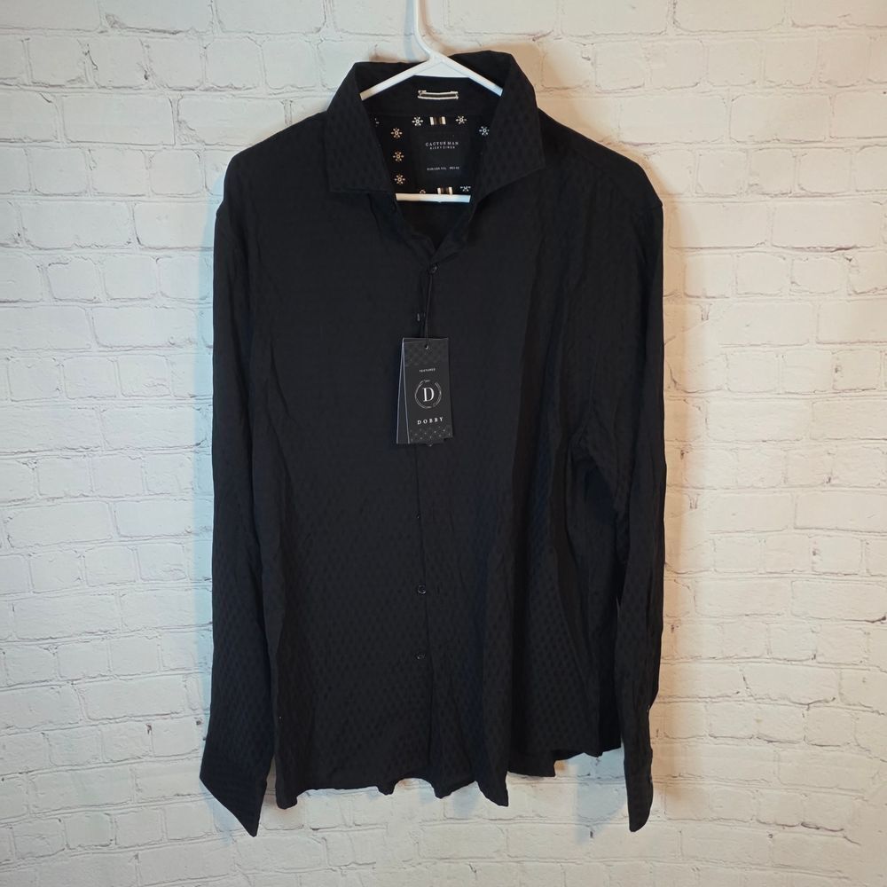Men's Cactus Man Black NWT Dress Shirt, Size XXL
